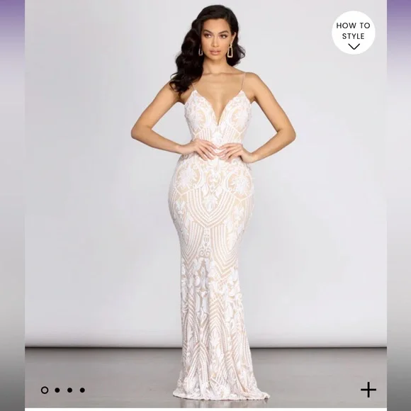 Windsor | Dresses | Windsor White Maxi Lace Dress Size Small | Poshmark